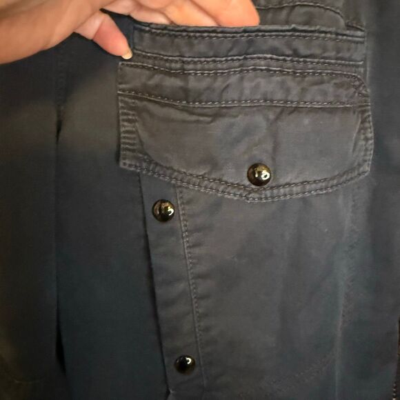 Hugo Boss Orange Label Men’s Blue Linen/Cotton Field Military Jacket Size XXL - Picture 5 of 16